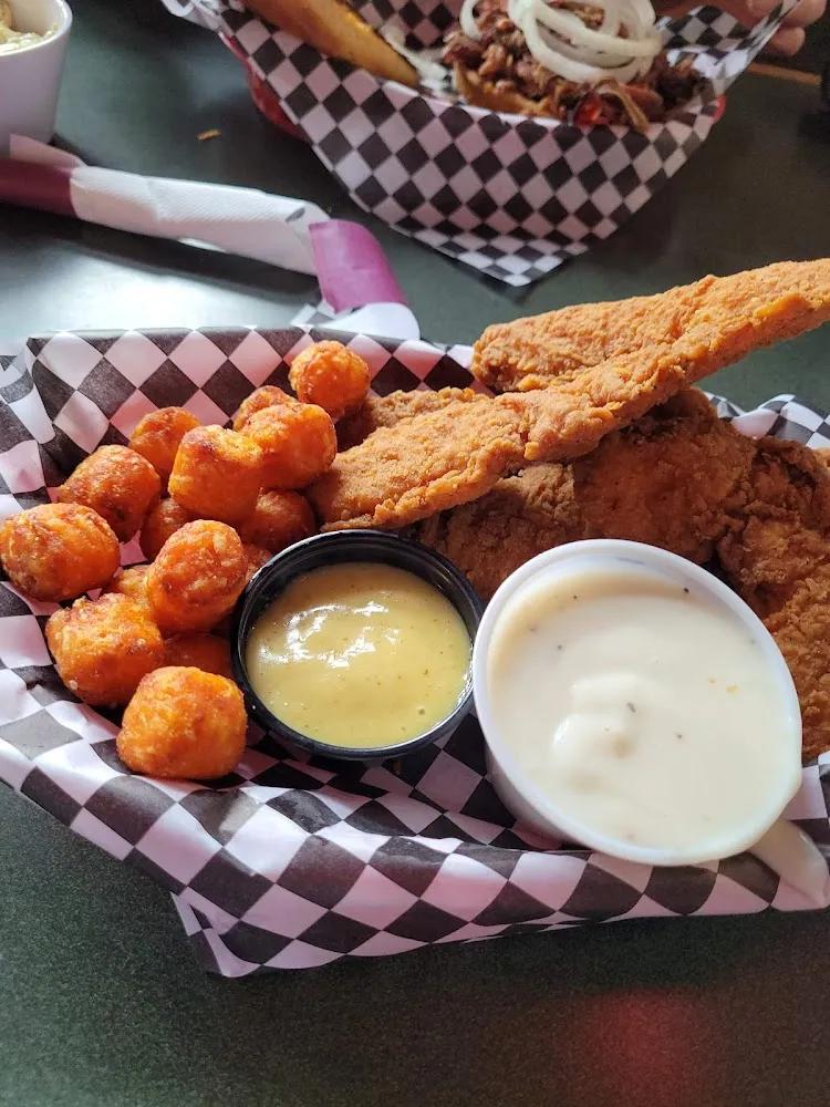 Chicken Strip Basket with Sweet Potato Tots