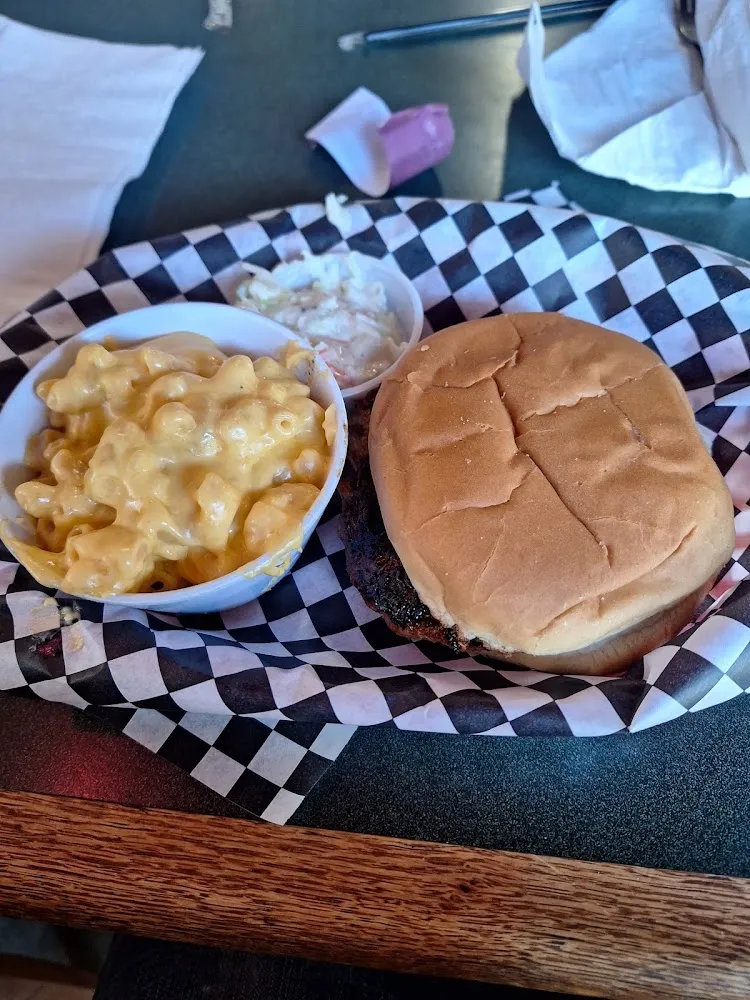 Pulled Pork Sandwich and Mac and Cheese